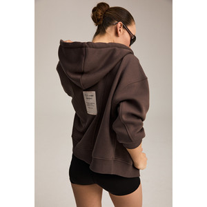 Urban Beat TORCE Sweat-shirt oversize à capuche avec découpes sur le devant et fermeture éclair en métal pour femme - Product Image 6