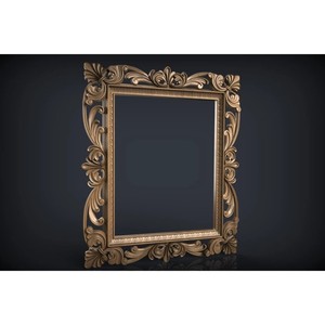 Marco de madera, espejo de pared de madera sin terminar, manualidades. Adorno, marco de espejo de pared tallado, Marco para espejo, - Product Image 2