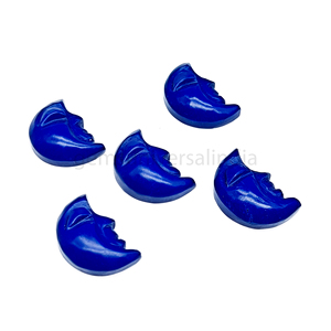 Lapis Lazuli Lune Visage Sculpté Pierre Précieuse Pour La Fabrication De Bijoux Demi-Lune Charme Cristal Croissant De Lune Sculpter Pierre Précieuse Sculpté Cabochon - Product Image 2