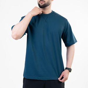 T-shirts pour hommes, logo personnalisé, qualité supérieure, manches courtes, respirant, t-shirt oversize vierge - Product Image 4
