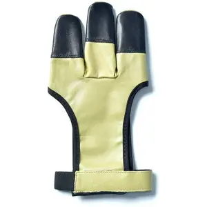 Nuovo Design guanti per tiro con l'arco equipaggiamento protettivo guanti in pelle miglior protezione per le dita intera vendita tiro con l'arco leggero morbido