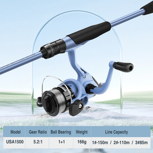 NOMADISM-Canne à pêche en fibre de carbone super légère de 1.82m, combo à action rapide, leurres pour enfants, mer, lac, rivière - Product Image 5