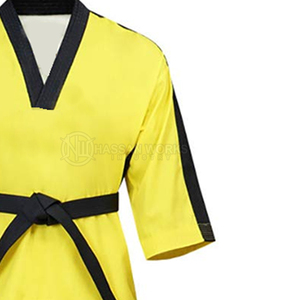 Uniformes de Taekwondo para Hombre al por Mayor, Conjuntos de Uniformes de Artes Marciales OEM en Oferta, Manga Larga de Algodón, Logotipo Frontal, Secado Rápido, Transpirable, Alta Calidad - Product Image 2