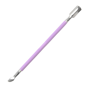 Dual-End Stainless Steel Nail Cuticle Pusher <b>Tool</b> Purple Handle Durable Reusable Double Head Design for <b>Pedicure</b> & Manicure - Product Image 6