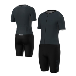 Men's Airy Black <b>Cycling</b> Bib <b>Shorts</b>-<b>Padded</b> Seamless Plus Size - Product Image 2