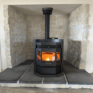 Poêle à granulés de bois moderne, chaudière de chauffage autonome, panneau de commande numérique, insert de cheminée pour la maison - Product Image 6