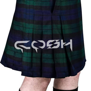 COSH Tartan écossais traditionnel de 8 verges Kilts athlétiques pour hommes Laine acrylique polyviscose Couleur et taille personnalisées Fournisseur - Product Image 5