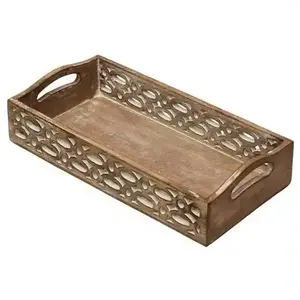 Handmade Best Quality wooden tray | wood Food serving tray| wooden breakfast trays