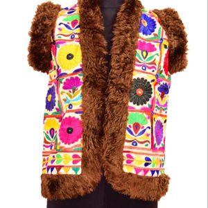 Banjara-Chaqueta corta Bohemia para fiesta, chaqueta con piel sintética - Product Image 1