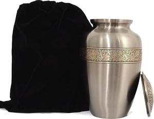 Urnes funéraires indiennes pour adultes en gros de super qualité de couleur or et marron à bas prix - Product Image 1