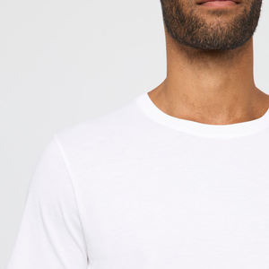 Camiseta informal de manga corta para hombre, ropa de calle redonda con estampado de letras de tejido de punto serigrafiado con logotipo personalizado - Product Image 6