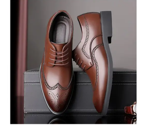 Nuevos Zapatos de Vestir de Piel Genuina para Hombre Versátiles de Negocios Estilo Británico a la Moda Transpirables con Cordones Tipo Derby y Ajuste Cómodo - Product Image 3