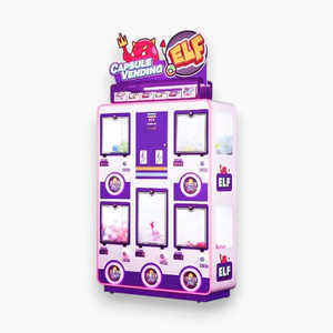 Distributeur automatique de capsules à monnayeur Elf Metal, jeu d'arcade vertical pour enfants de 6 ans et plus, garantie 1 an - Product Image 1