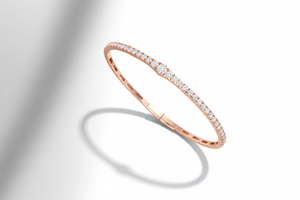 Brazalete Flexible de Oro de 14K y Diamantes Naturales para Mujer - Product Image 3