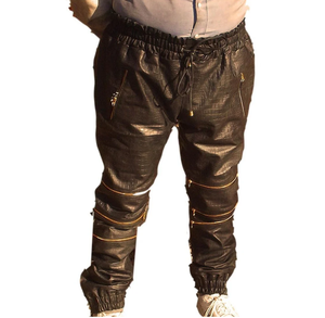 Pantalones de piel de serpiente genuina de alta calidad para hombre, estilo informal transpirable con logotipo frontal plano en la cintura, precio barato - Product Image 6