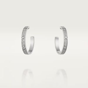 Round Cut Moissanite <b>Cute</b> C Style Hoop <b>Earrings</b> for Women - Product Image 2