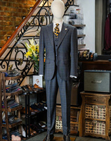 Ensemble Costume Trois Pièces de Luxe pour Homme, Blazer/Costume Haute Qualité du Vietnam, Personnalisé OEM/ODM, Fabriqué au Vietnam