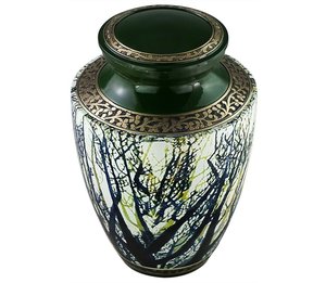 Urne funéraire commémorative décorative pour nouvelle maison Designer Urne de crémation en métal de qualité standard pour les cendres humaines - Product Image 1