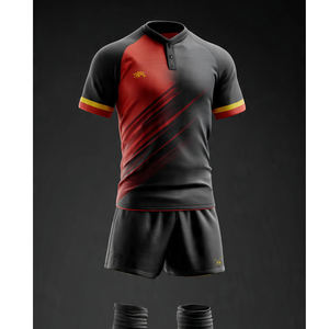 Uniforme de rugby, vêtements de sport, polo à manches courtes pour l'entraînement, haut de course, short de football, uniforme de rugby - Product Image 3