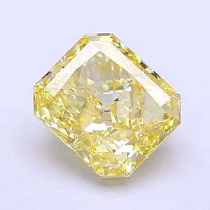 Diamante Radiante de 1.33ct VVS2, Color Amarillo Intenso, Cultivado en Laboratorio - Product Image 1
