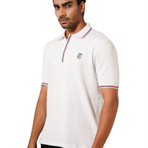 Fabriqué au Bangladesh Piqué 50% coton/50% polyester, 220 GSM Logo de marque personnalisé Design Polo uni multicolore pour hommes - Product Image 5