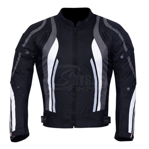 Blouson de moto en cuir unisexe CE Armor, coupe-vent, respirant, pour la course hivernale, résistant, pour la conduite - Product Image 1