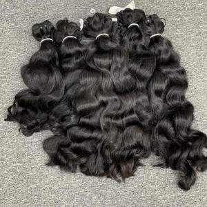 100% Cabello camboyano vietnamita crudo sin procesar Onda natural Doble dibujado Proveedores de cabello crudo al por mayor de un donante - Product Image 2