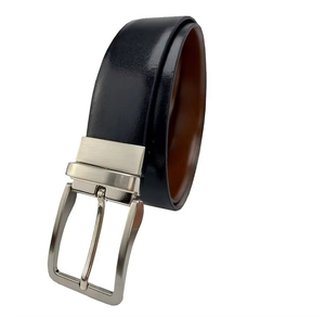 Ceinture pour hommes ou garçons en cuir de vache véritable 2025 formelle/décontractée couleur marron/noir/beige avec boucle Western en alliage - Product Image 3