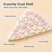 Jouet Squishy en forme de tranchette de pizza, coque croustillante, jouet anti-stress