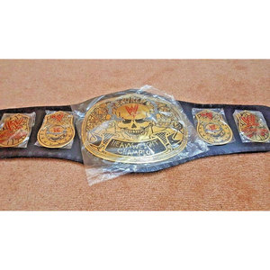 Fumer Crâne Pierre Cold Steve Austin Réplique Poids Lourd Wrestling Championship Titre Ceinture Premium Bracelet en cuir Plaques métalliques - Product Image 2