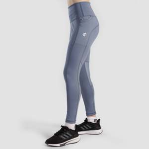 Leggings de sport à motifs Core Comfort, taille XL, pour usage sportif, en tissu tricoté sans couture avec logo en latex, nylon et élasthanne, bleu clair - Product Image 3