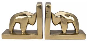 Sujetalibros modernos de metal martillado en tono doble en plata y oro - Product Image 4