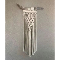 Haute qualité coton corde tenture murale décor flottant en bois plante cintre étagère pour chambre salon