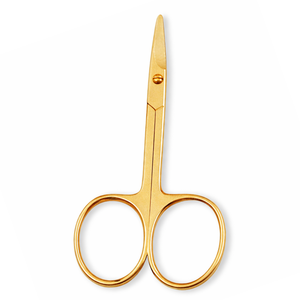 Tijeras para Cutículas de Acero Inoxidable de Alta Calidad con Acabado Dorado, Hoja Recta, Punta Afilada, para Diestros, Duraderas, para Arte de Uñas - Product Image 1