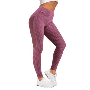 Hot Peach taille haute Gym ventre contrôle Leggings sans couture Scrunch bout à bout course Yoga Leggings collants pour les femmes - Product Image 5