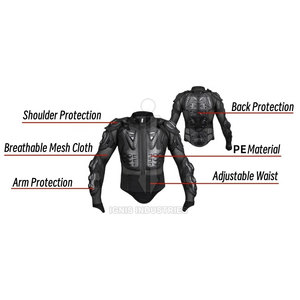 Chaquetas de seguridad para moto con paneles de ventilación y zonas de ajuste elástico Chaquetas de seguridad para moto - Product Image 3
