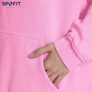 Sweats à capuche délavés pour filles, tendance, respirants, sweats à capuche pour femmes, épaules tombantes, streetwear, 100% coton, 2026 - Product Image 5