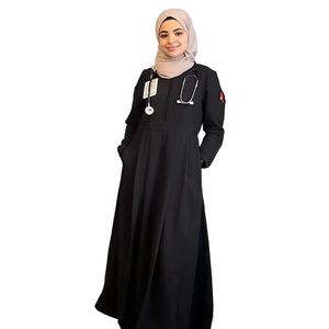 Tenue médicale modeste pour femmes musulmanes, avec tunique et pantalon, respirante, manches longues, uniforme pour femmes - Product Image 5