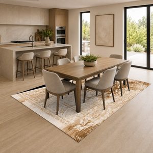 <b>RUGS</b> DEPOT LXDP-0075 Wholesale Beige Brown Traditional Anatolian Digital Printed Machine Washable Chenille Area <b>Rug</b> <b>Non</b> <b>Slip</b> - Product Image 4