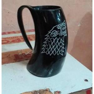 ฮอร์นเครื่องดื่มไวกิ้งพร้อมขาตั้งเหล็กแท้ถ้วยใส่อาหารปลอดภัยไม่รั่วสำหรับตกแต่งโต๊ะ - Product Image 5