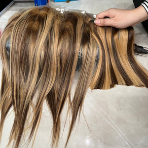 Vente en gros de cheveux vietnamiens bruts HD lace closure suisse 4x4 5x5 6x6 cheveux raides couleur piano - Product Image 1