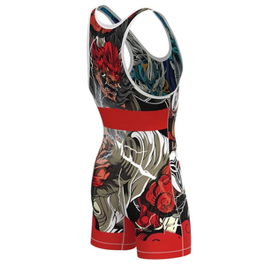 Vêtements de sport personnalisés de dessin animé bleu vêtements de lutte de service Oem bleu - Product Image 4