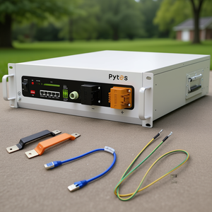 ชุดแบตเตอรี่ลิเธียมโซลาร์ LiFePO4 รุ่น V5 5.12kWh 48V พร้อมบัสบาร์และสายเคเบิลสำหรับติดตั้งบนชั้นวางภายในบ้าน - Product Image 3