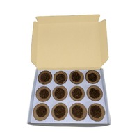 Coupelles d'encens indiennes naturelles de qualité supérieure, écologiques, faites à la main, longue durée, Dhoop Sambrani, encens de laurier et bois de santal, boîte de 12 pièces
