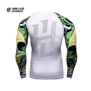 Venta al por mayor 2025 personalizado MMA Rash Guard sublimación personalizada impresa Bjj Rash Guard entrenamiento de lucha de alta calidad Rash Guard - Product Image 6