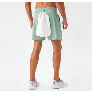 Short de sport de gymnastique avec poches Workout Active Wear Running Bike Shorts Short Pants Summer 1 Piece Sportswear Quick Dry Men Loose - Product Image 3