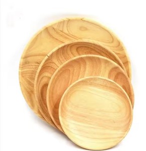 Assiette en bois poli brillant fait à la main de haute qualité pour les fêtes à la maison assiette ronde à motifs pour les fruits alimentaires servant des plats - Product Image 5