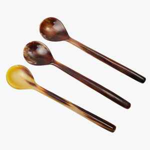 Vietcrafts Artesanía Natural Concha y Cuerno Cuchara para Té Café Caviar Huevo Azúcar Sal Pimienta - Product Image 1