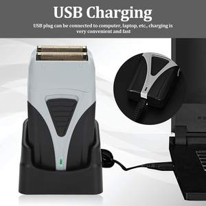 Kit de rasoir rotatif électrique rechargeable à double lame avec tondeuse multifonctionnelle pour hommes, pour le rasage de la barbe et du visage - Product Image 3