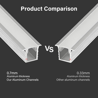 Fabricant chinois de qualité, profilés en aluminium pour bandes LED 8*9mm, profilé en aluminium extrudé pour plafond avec diffuseur, éclairage LED